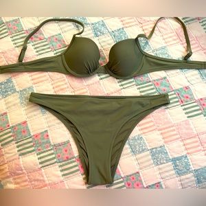 Aerie green underwire bikini